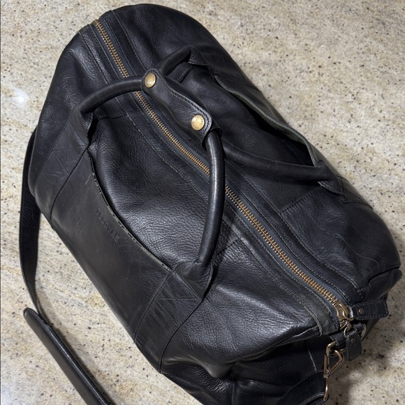 Tecovas Midnight Black Leather Duffel Bag - Picture 2 of 3